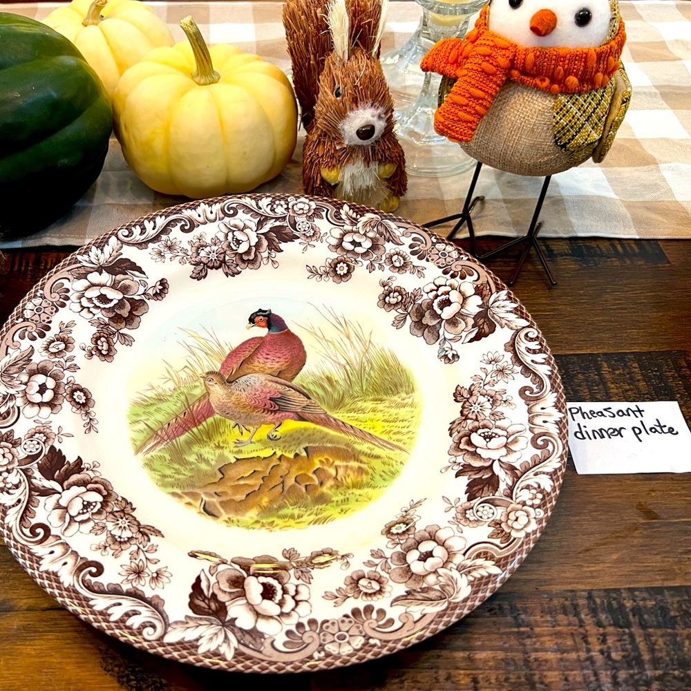 Spode Woodland Pheasant Dinner Plate- Never Used!